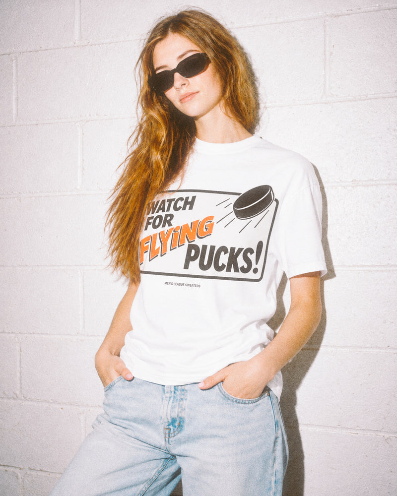 Watch for Flying Pucks Tee
