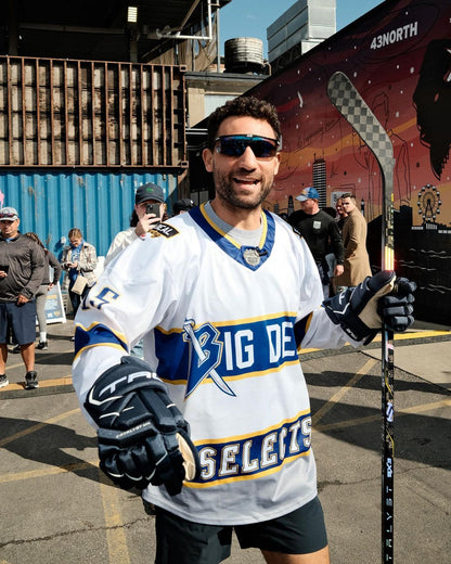 Custom Hockey Jerseys by Men's League Sweaters for Big Deal Brewing in all-over print sublimation