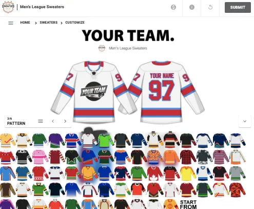 Design and manufacturing services for your customized ice hockey jersey