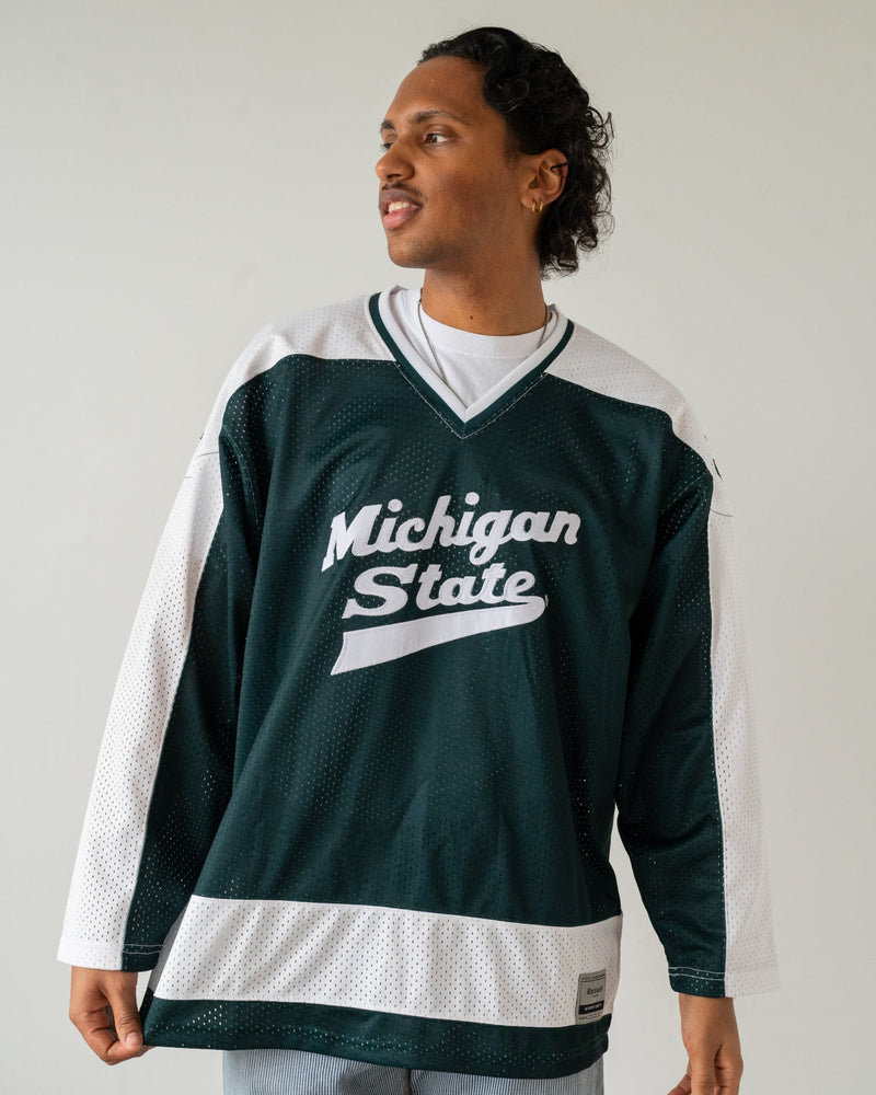 Michigan State Spartans Retro Hockey Jersey